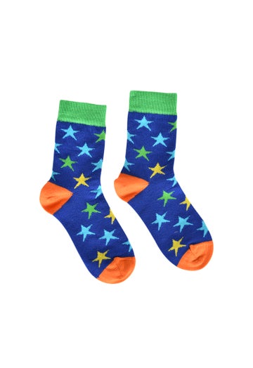 Blue Kids Star Socks
