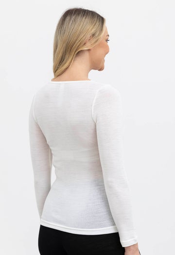 Ivory Merino Long Sleeve V Spencer