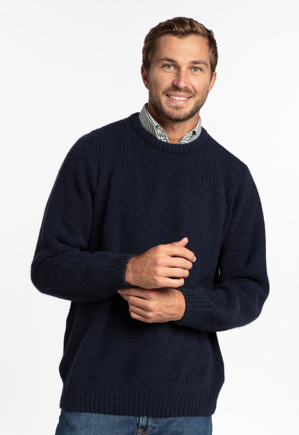 Merino Possum Back Country Sweater | Twilight | Menswear | The Wool Company