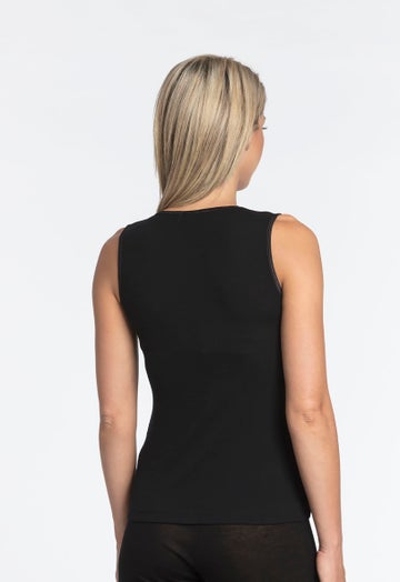 Black Merino Luxury Reversible Cami